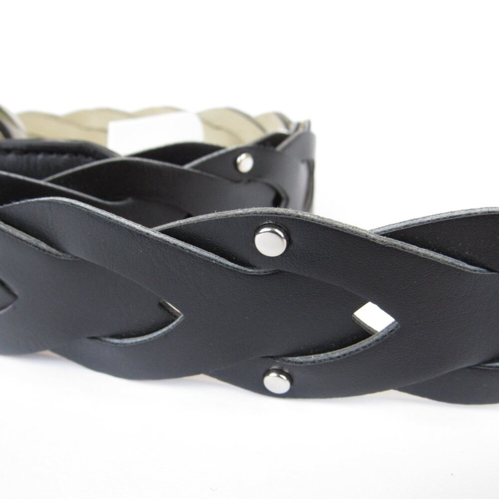 Time and Tru Women's Stud Link Braid Black Belt Women's Size XL - Picture 6 of 10